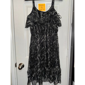 Women's Saylor Lee Black White Snakeskin Print Mini Dress Size M​